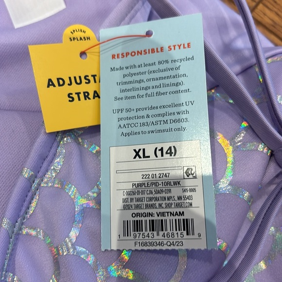 Mermaid bathing suit - NWT XL (14) - Picture 4 of 4